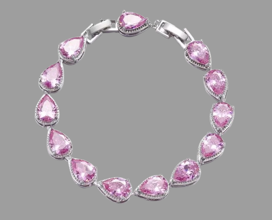 raindrop bracelet (pink)