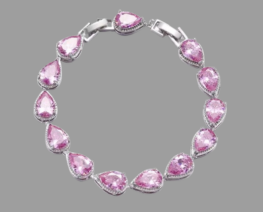 raindrop bracelet (pink)